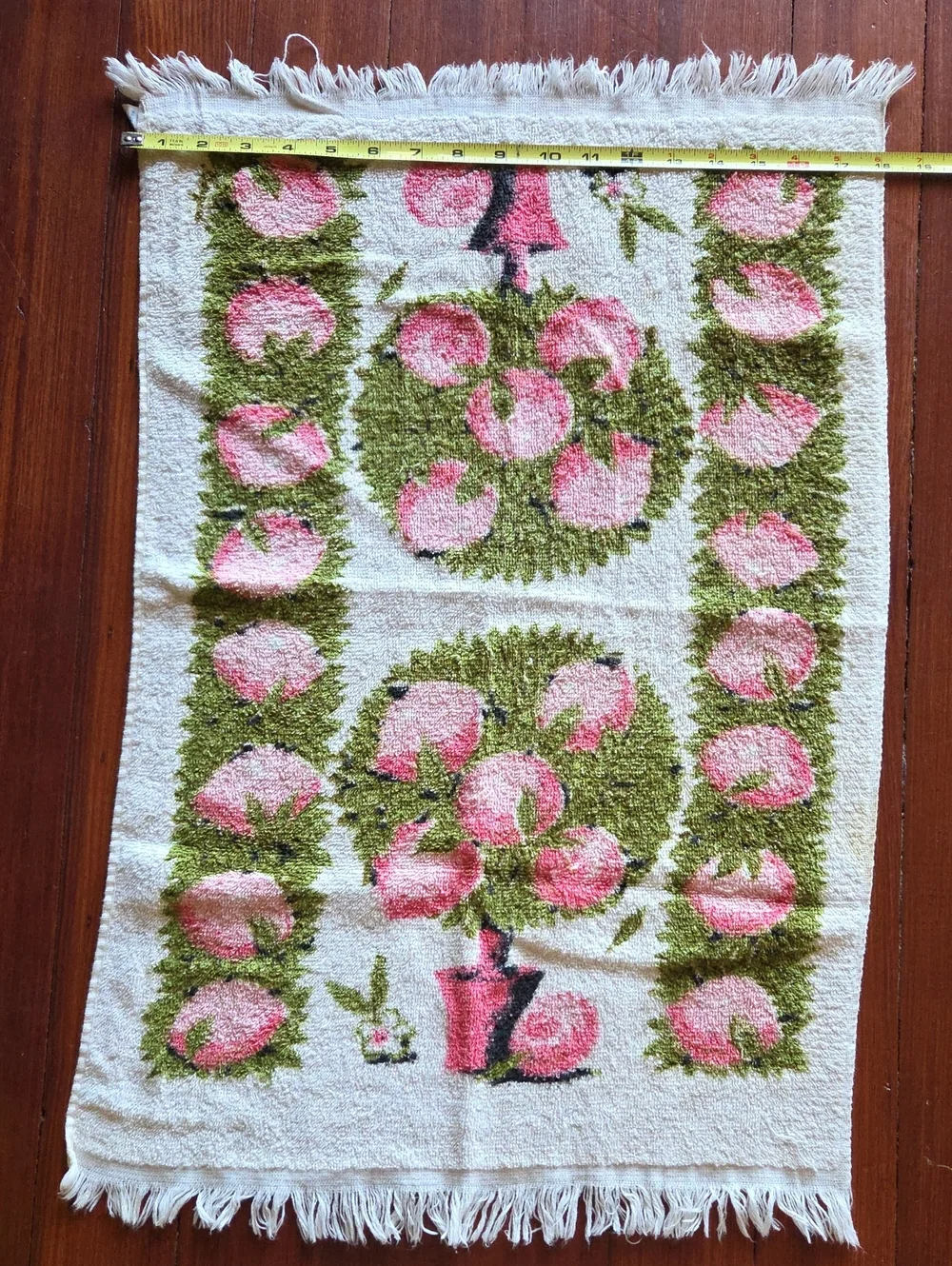Vintage Canon Pink Peach Motif Towel